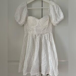 Princess Polly White Eyelet mini dresss